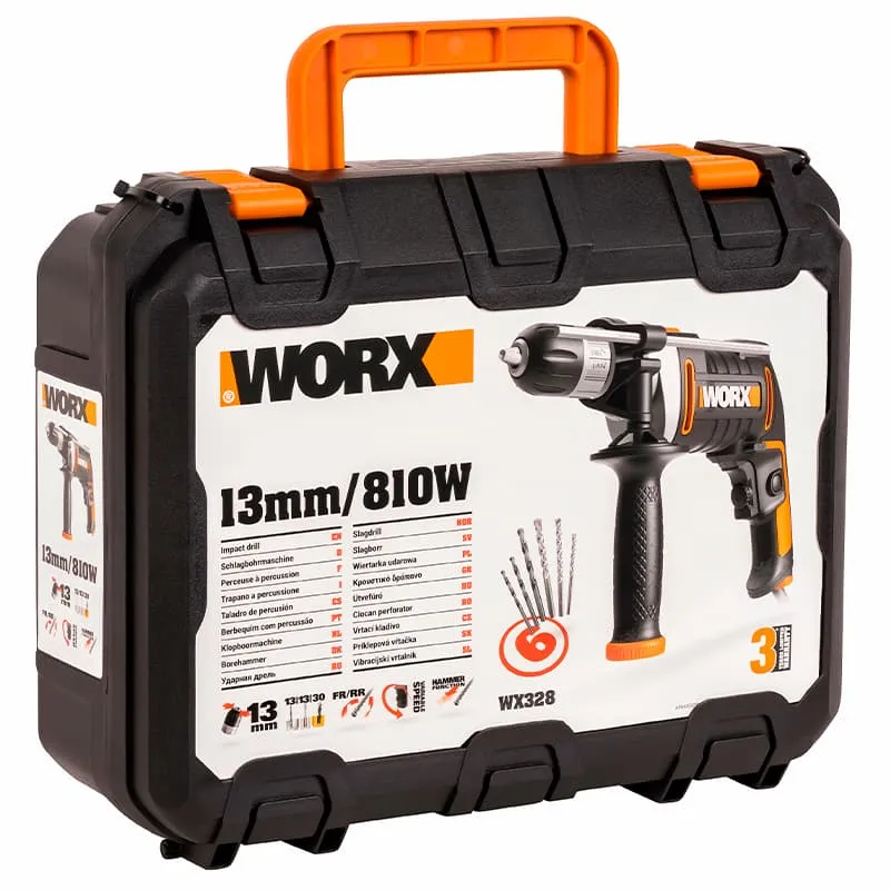 Дрель-шуруповерт ударная WORX WX328 220V 810Вт электрическая — детальное фото