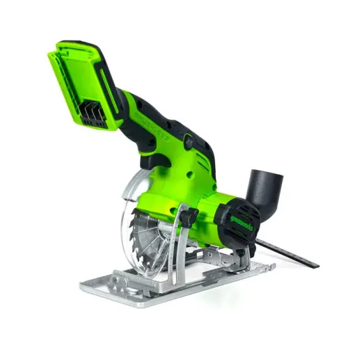 Циркулярная мини-пила Greenworks G24MCS 24V 1501207 бесщеточная аккумуляторная