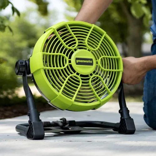 Вентилятор с гибридным питанием Greenworks G24FAN 24V/110-240V 3503407 аккумуляторный
