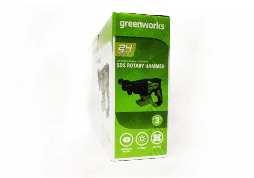 Перфоратор Greenworks GD24SDS2 24V 3803007 (2 Дж) бесщеточный аккумуляторный