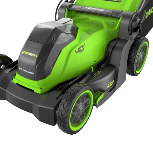 Газонокосилка Greenworks GD40LM411 40V 2521007 (41 см) бесщеточная аккумуляторная — детальное фото