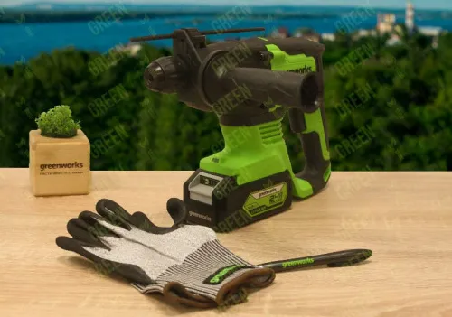 Перфоратор Greenworks GD24SDS2 24V 3803007 (2 Дж) бесщеточный аккумуляторный