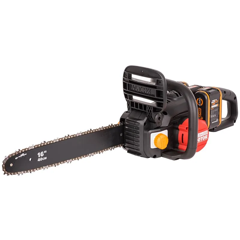 Пила цепная компактная WORX NITRO WG385E 40V 40см аккумуляторная бесщеточная — детальное фото
