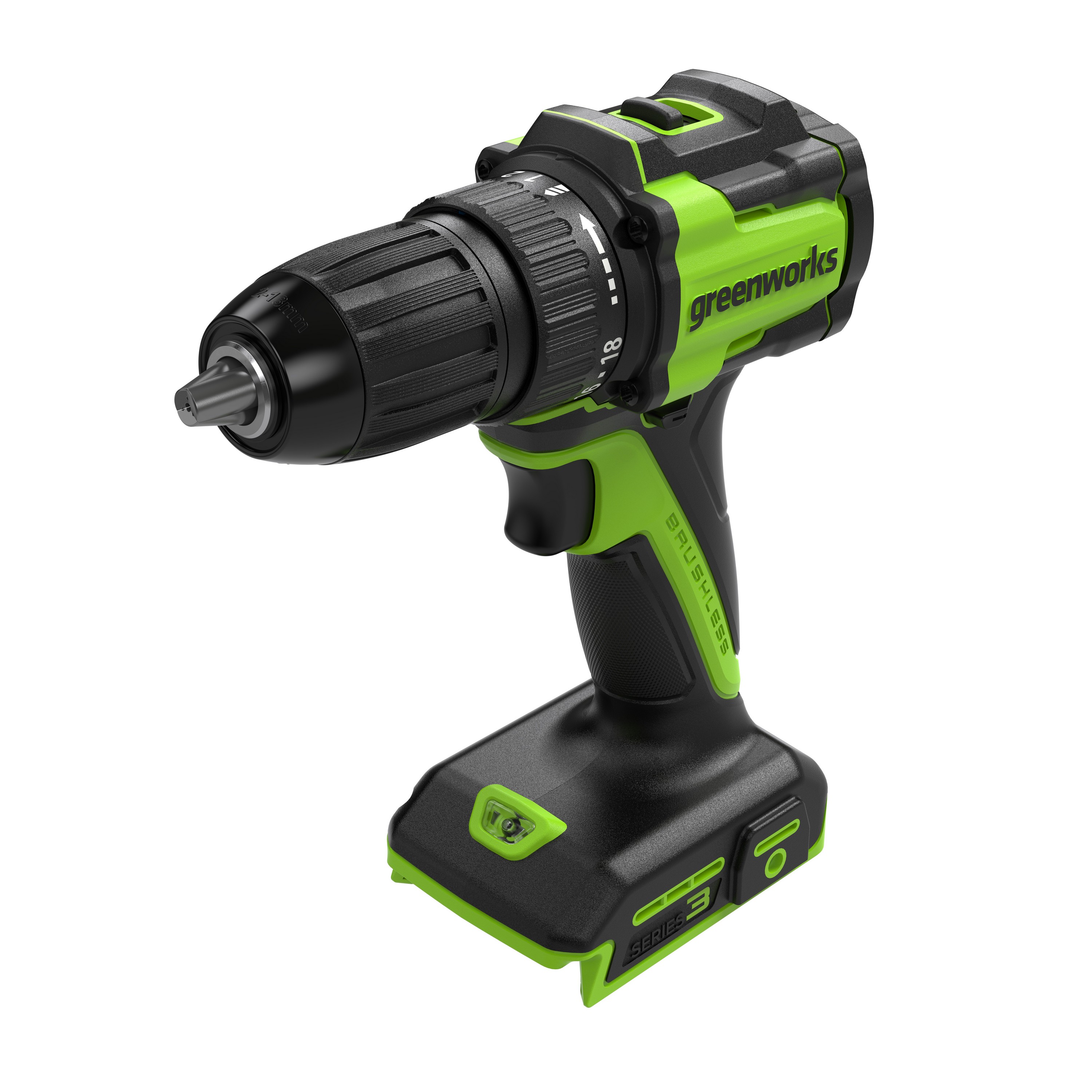 Дрель-шуруповерт 27/45 Нм аккумуляторная Greenworks 24V DD345 3708307CUA, бесщеточная, с АКБ на 2 А*ч и ЗУ