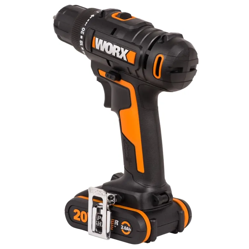 Дрель-шуруповерт WORX WX100 20V 30Нм аккумуляторная — детальное фото