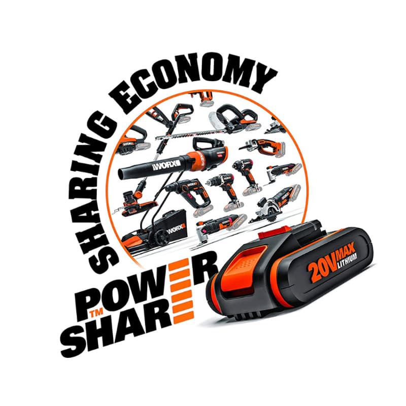 Комплект WORX WA3601 20V: аккумулятор 2Ач и зарядное устройство 2А — детальное фото