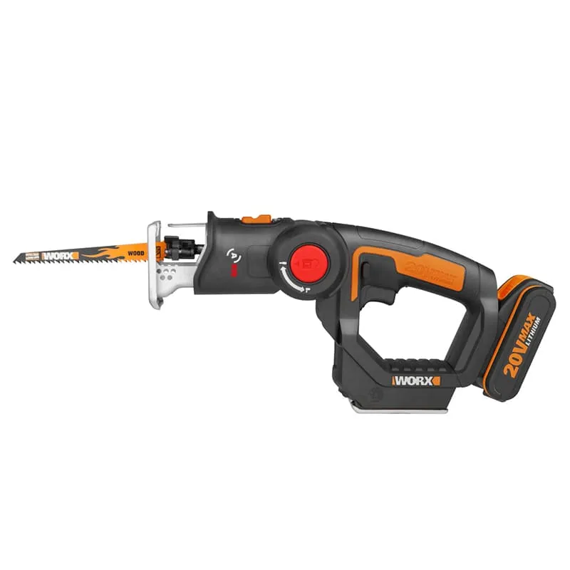 Лобзик и сабельная пила 2 в 1 WORX WX550 20V аккумуляторный — детальное фото