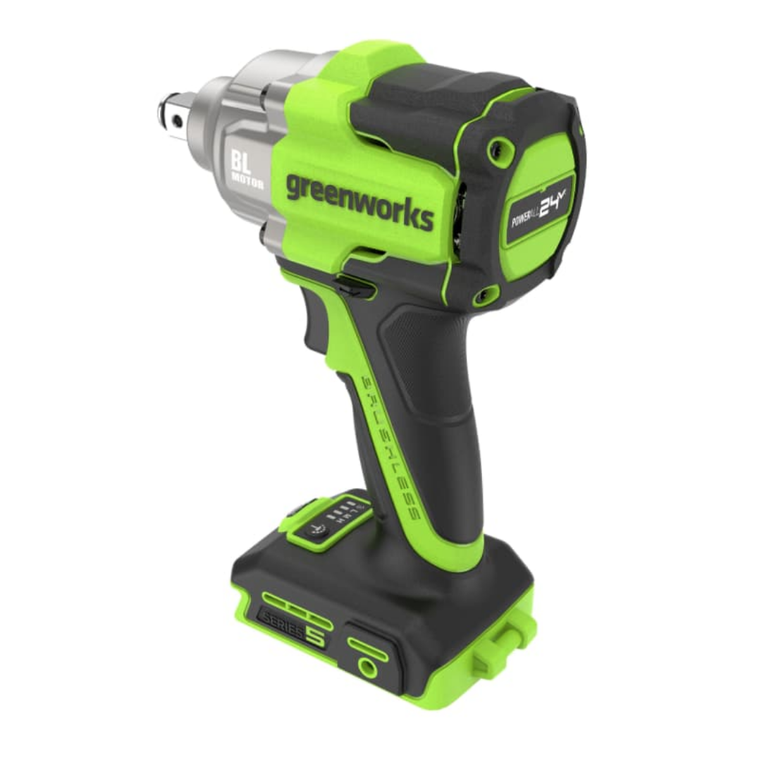 Гайковёрт ударный аккумуляторный Greenworks 24V 450Нм IW3450 3805007, бесщёточный — детальное фото