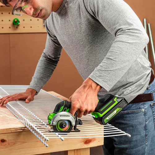 Угловая шлифмашина (болгарка) Greenworks GD24UCS 24V 3402007 (76 мм) бесщеточная аккумуляторная