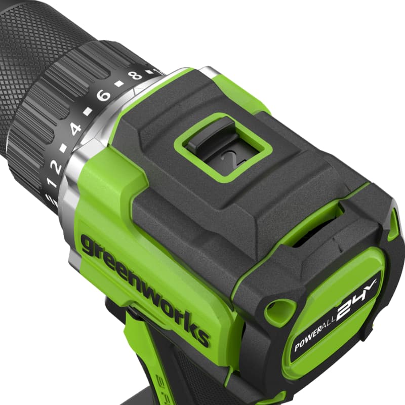 Дрель-шуруповерт Greenworks DD560 24V 3708407 (30/60 Нм) бесщеточная аккумуляторная — детальное фото