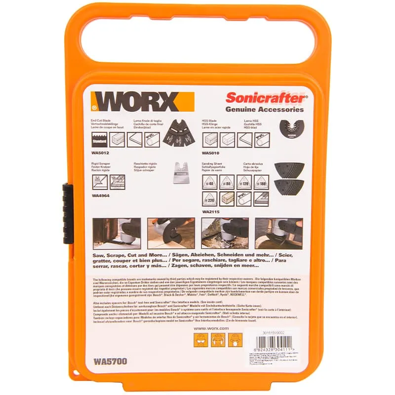 Набор насадок WORX WA5700 для реноватора 27 шт. — детальное фото