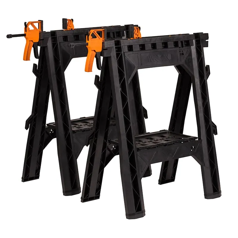Строительные козлы для пиления с зажимом WORX WX065 — детальное фото