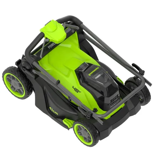 Газонокосилка Greenworks GD24X2LM411 2х24V 2520907 (41 см) бесщеточная аккумуляторная — детальное фото