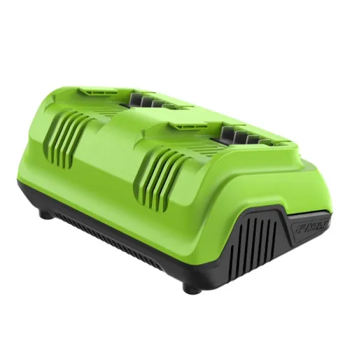Ультрабыстрое двойное зарядное устройство Greenworks G24X2C8 24V 2958807 (8 A) — детальное фото