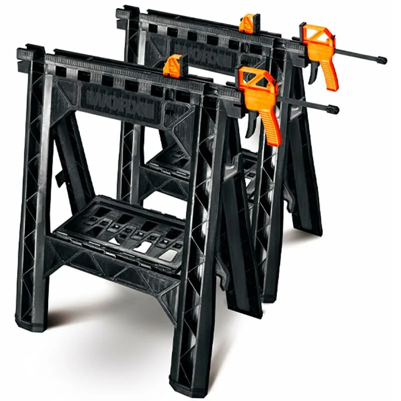 Строительные козлы для пиления с зажимом WORX WX065 — детальное фото