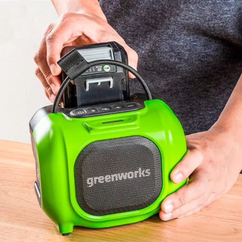 Беспроводная акустическая система (колонка) Greenworks GPT-MNBS 24V/220V 3503107 аккумуляторная