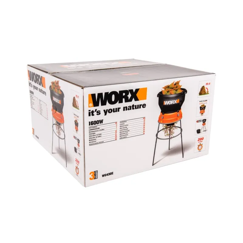 Садовый измельчитель травы WORX WG430E 220V 1600Вт 33см электрический — детальное фото