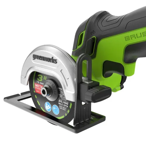 Угловая шлифмашина (болгарка) Greenworks GD24UCS 24V 3402007 (76 мм) бесщеточная аккумуляторная