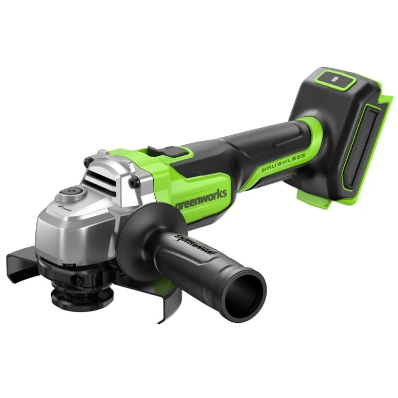 Угловая шлифмашинка (болгарка) 125 мм аккумуляторная Greenworks 24V AG5900 3201007, бесщеточная, без АКБ и ЗУ