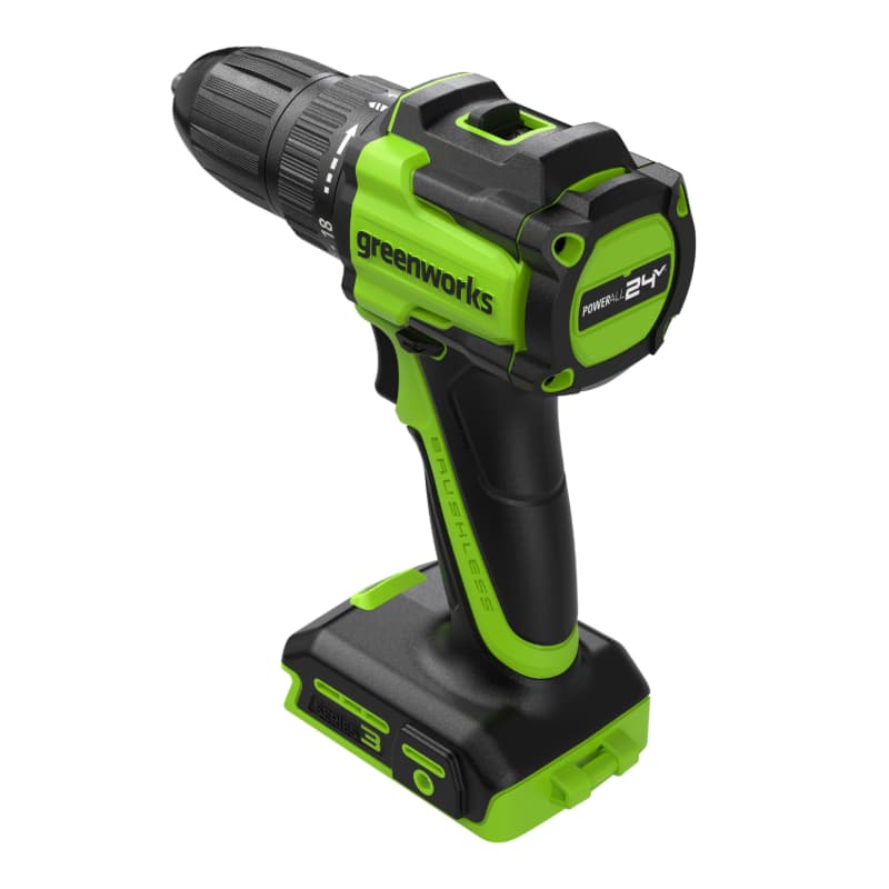 Дрель-шуруповерт Greenworks DD345 24V 3708307 (25/45 Нм) бесщеточная аккумуляторная — детальное фото
