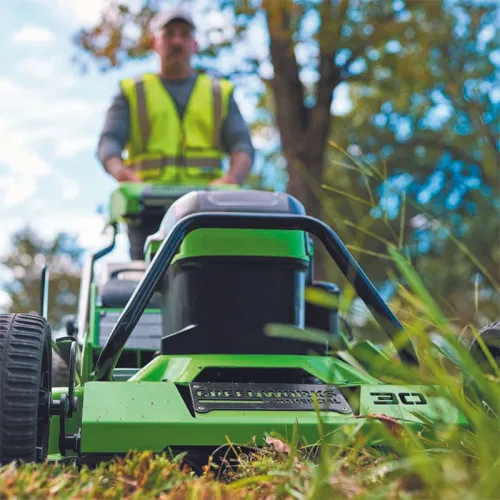 Газонокосилка самоходная Greenworks 82LM30S 82V 2519207 (76 см) бесщеточная аккумуляторная — детальное фото