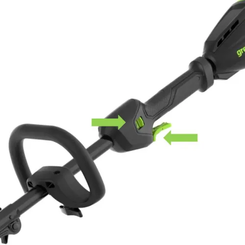 Снегоуборочная лопата Greenworks GD60SS2 60V 2603207 (30 см) с регулируемым направлением выброса бесщеточная аккумуляторная — детальное фото