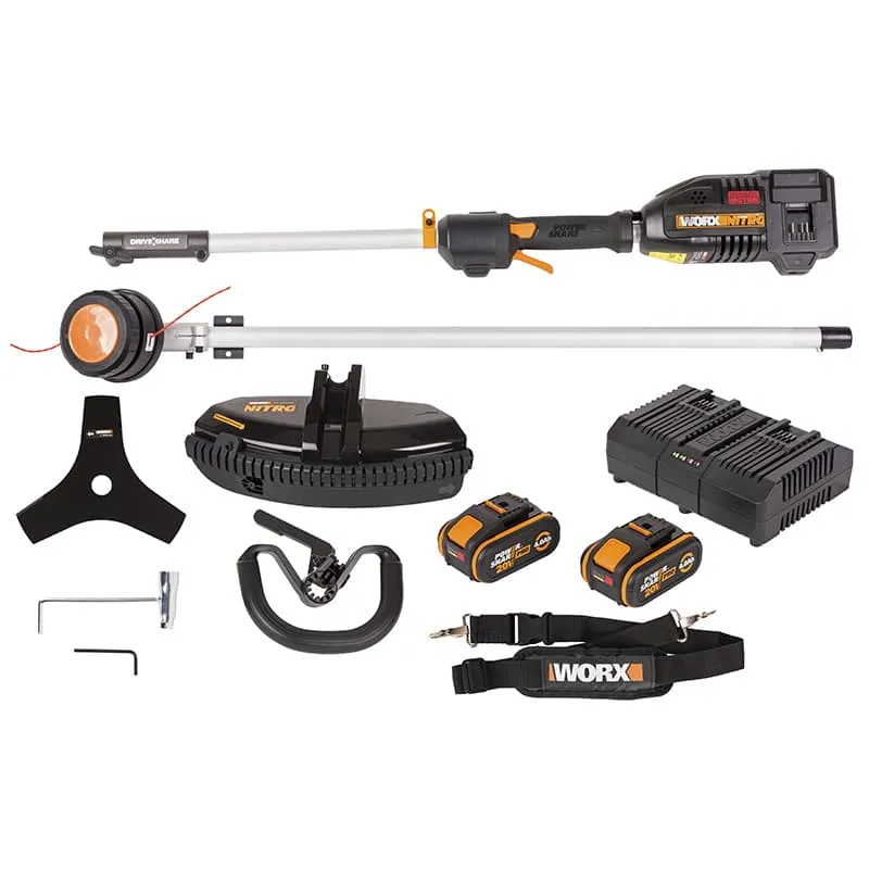 Триммер WORX NITRO WG186E.1 40V бесщеточный аккумуляторный — детальное фото