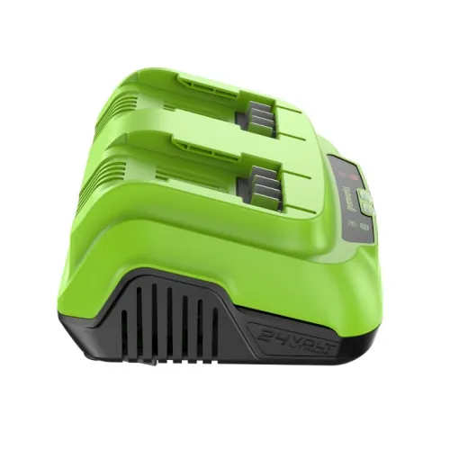 Ультрабыстрое двойное зарядное устройство Greenworks G24X2C8 24V 2958807 (8 A) — детальное фото