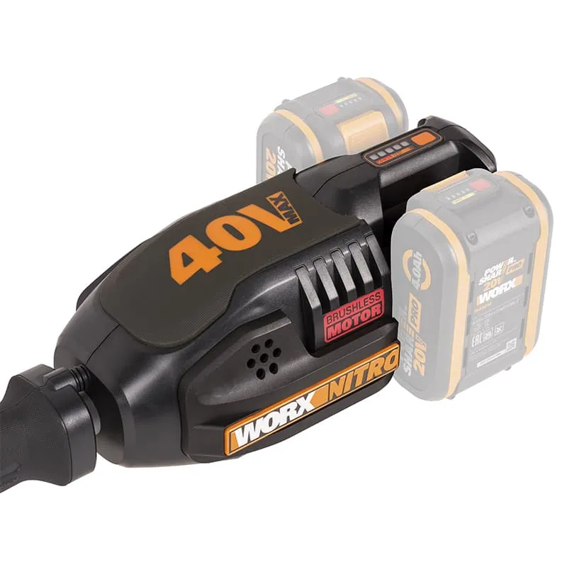 Триммер WORX NITRO WG186E.1 40V бесщеточный аккумуляторный — детальное фото