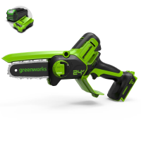 Цепная мини-пила Greenworks 24V G24MCS10 (10 см) аккумуляторная в Рязани