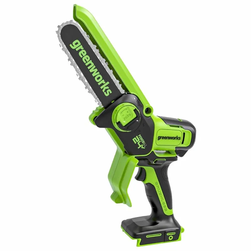 Цепная мини-пила Greenworks CS2410A 24V CS2410AA1 (10 см) бесщеточная аккумуляторная, без АКБ и ЗУ