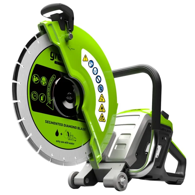 Бетонорез 350 мм, 4,3 кВт, аккумуляторный Greenworks 82V 1501307, бесщеточный, без АКБ и ЗУ