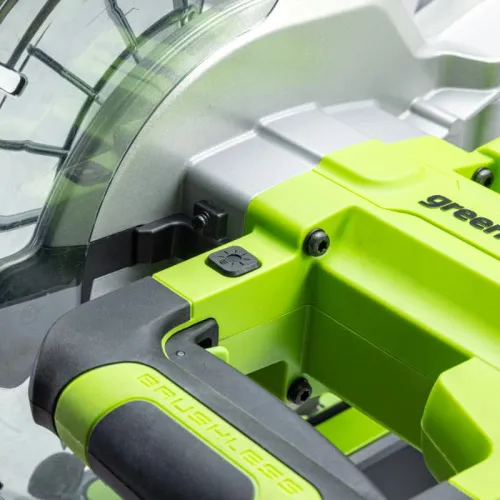 Торцовочная пила Greenworks GD24MS216 24V 1501707 (216x30 мм) с протяжкой бесщеточная аккумуляторная