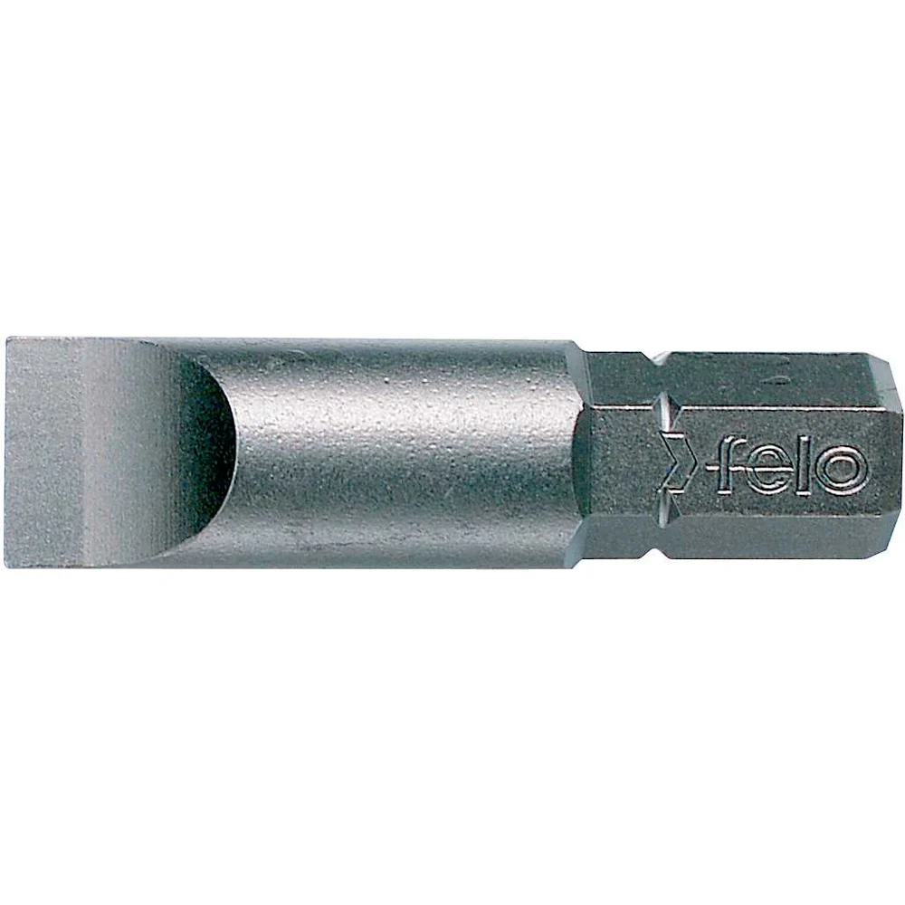 Бита специальная плоская шлицевая Industrial SL5.5x0.8, 32 мм, С8 5/16", 10 шт Felo 07051410 — детальное фото