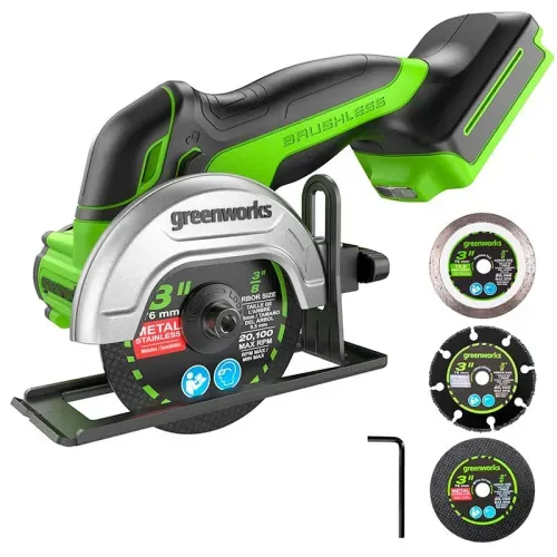 Угловая шлифмашина (болгарка) Greenworks GD24UCS 24V 3402007 (76 мм) бесщеточная аккумуляторная