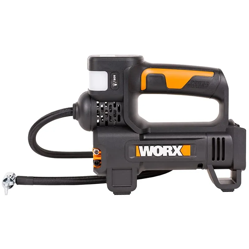 Насос с фонарем для автомобиля WORX WX092 20V аккумуляторный — детальное фото